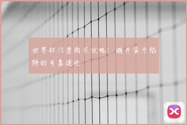 世界杯门票购买攻略:避开黄牛陷阱的可靠途径